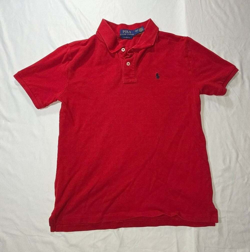 Polo Ralph Lauren Classic Fit Polo Shirt Size L (14-16) Red